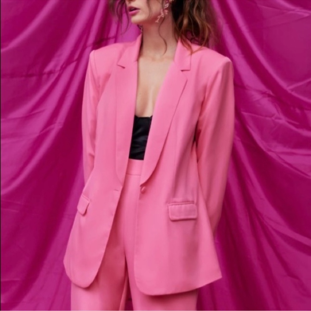 Nasty Gal pink suit set